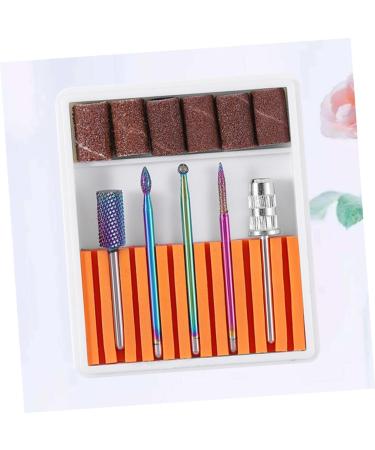 FRCOLOR 1 Set Cuticle Drill Bit Drill Bits for Nails Nail File Bits Ceramic Nail Bits Nail Drill Heads Nail Polish Tools Nail Grinding Head Nail Gel Nail Drill Bits Ceramics Drill Set 6.5x5.5cm Orange - Buy Online on GoSupps.com