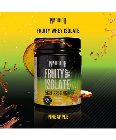 Warrior Fruity Clear Whey Isolate Pineapple Protein Powder - 15 Servings - Low Sugar Post Workout Shake - Buy Online on GoSupps.com