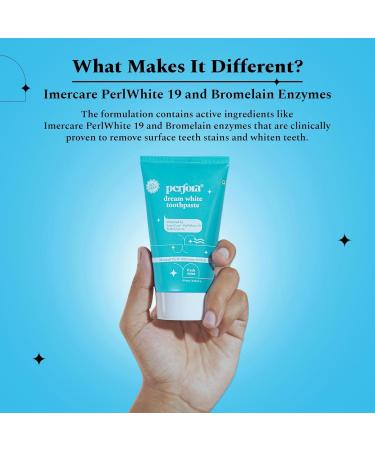 Per.Fora Teeth Whitening Toothpaste for Stain Removal - 150 g | Fluroide & SLS Free Tooth Paste for Adult & Kids | N-Ha for Teeth Remineralisation & Oral Care | No Artificial Sweetners | Tripe Mint - Buy Online on GoSupps.com