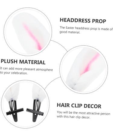 Angoily 1 Pair Bunny Ear Hair Clip Issue Card Alloy Loli Women's White - Buy Online on GoSupps.com