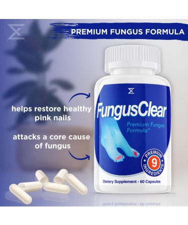 Fungus Clear Probiotic Pills for Nails - 60 Capsules | FungusClear Advanced Formula - Buy Online on GoSupps.com