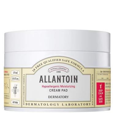 Dermatory Allantoin Hypoallergenic Moisturizing Cream Pads for Dry & Sensitive Skin | Soothing Dermatologist Tested 20 Toxic-Free Fragrance-Free - 60 Pads - Buy Online on GoSupps.com