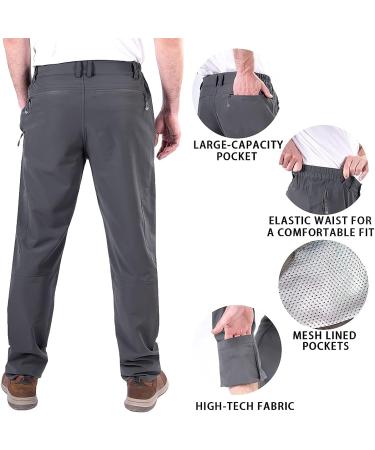 Postropaky Men's Quick Dry Waterproof Hiking Pants - Dark Gray 34W x 32L - Buy Online on GoSupps.com
