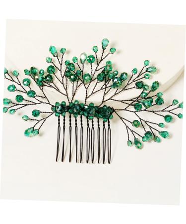 Ipetboom Green Branches and Leaves Hair Comb Leaf Hair Comb Decor Wedding Hair Accessories Wedding Headdress Crystal Leaf Headdress Wedding Crystal Hair Decor Leaf Comb Hairpin - Buy Online on GoSupps.com