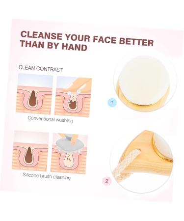 Beavorty face Brush Deep Cleaning Facial Brush Wood Facial Brush Skin Care Brush face Cleansing Device Facial Scrub Brush Face Washing Brush Facial Wooden Beech Handle Body Brown 8.5X5.5X4.7CM - Buy Online on GoSupps.com