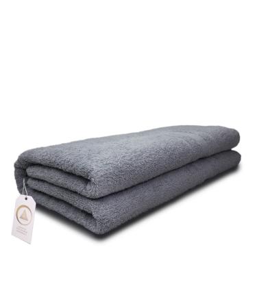 Extra Large Bath Towel - Zenith Luxury Extra Large SPA Bath Towel SPA, 40X70 Inch, 600 GSM, Oversized Bath Towel, Bath Sheets,100% Cotton (1 Pieces of Extra Large Bath Towel Gray) (Charcoal)