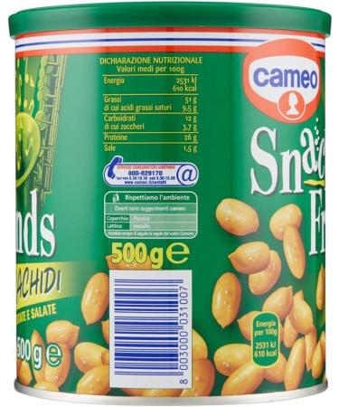  Italian Gourmet E.R. Cameo Snack Friends Peanuts roasted and salted peanuts in a box 500 g + Tomato Pulp Italian Gourmet Tomato Pulp Box of 400 g - Buy Online on GoSupps.com