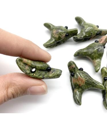 Home Decor Natural Wolf Head Shaped Carved Crystal Specimen for DIY Home Decoration Natural Crystals Gifts Natural Crystal Raw Stones and Minerals (Size : 2pcs) - Buy Online on GoSupps.com