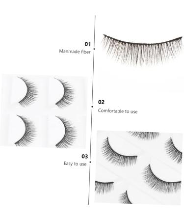 FOMIYES 10 Pairs Short False Eyelashes Extension Lashes Makeup Brishes Makeup Lash Layered Fake Lashes Toiletries Eyelashes Makeup Eyelash Artificial Fiber Make up Accessories 3d - Buy Online on GoSupps.com