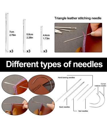 Leather Working Tools Craft Kit - Upholstery Repair & DIY Supplies with Waxed Thread, Groover, Awl - for Leather Sewing & Crafting - Buy Online on GoSupps.com