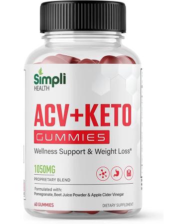 Simpli ACV Ketos Gummies Simpli Health ACV+Keto Gummies (2 Pack) (1 Pack)
