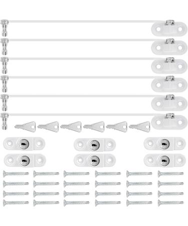 6 Pcs Window Restrictor Locks for Kids Window Restrictors UPVC Baby Security Window Locks with Screws Keys for Baby Child Children Safety Window Locks Door Locks for Home Public School and Commercial 6pcsWhite - Buy Online on GoSupps.com