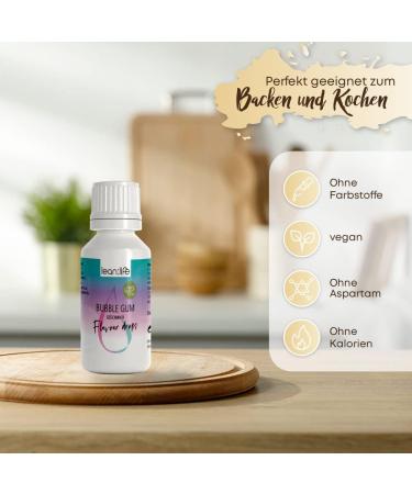 Lean Life Bubble Gum Flavor Drops 30ml - Sugar-Free Low-Calorie Food Aroma Drops - 2-Pack - Buy Online on GoSupps.com