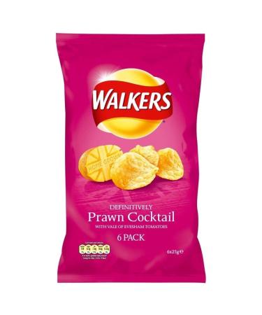 Walkers Walkers Crisps - Shrimp Cocktail (6x25g) - Pack of 2