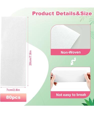 UICCVOKK Wax Strips paper Wax Hair Removal Strips Non-woven Waxing Paper Wax Strips Face Paper Waxing Strips Wax Paper Sheets Strip Wax Sheets Wax Strips Facial and Body Hair Removal (80pcs) - Buy Online on GoSupps.com