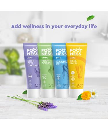 FOOTNESS Soft Deo Foot Cream - 3 in 1 Moisturizer for Silky Soft Deodorized Feet - 75 ml - Buy Online on GoSupps.com