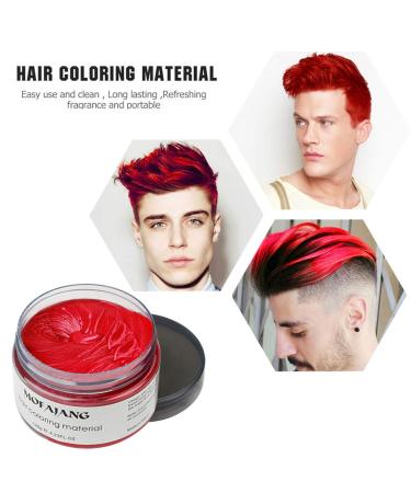 Temporary Red Hair Color Wax for Men & Women - Natural Hairstyle Pomade for Party Cosplay & Halloween - 4.23 oz - Buy Online on GoSupps.com