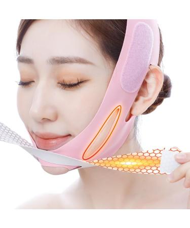 Reusable V line Lifting Mask Double Chin Reducer Face Slimming Strap for Preventing Sagging Pink - Buy Online on GoSupps.com