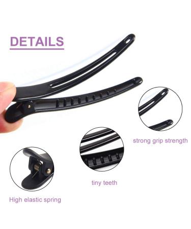 Pack of 12 Purple Plastic Hair Clips - Sectioning Combi Clips for Hairdressers | Durable & Stylish - Buy Online on GoSupps.com