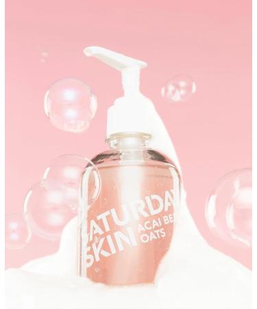 Saturday Skin Hydrating Gentle Facial Gel Cleanser | Antioxidant Makeup Remover for Sensitive Skin | Korean CICA Acai Berry & Oats  - Buy Online on GoSupps.com