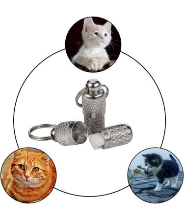 fanshiontide 6 Pcs Pet ID Tube Tags Barrel Tube Collars for Pet Metal ID Collar Tags for Dog Cat Address Name Label Tube Prevent Pet Lost - Buy Online on GoSupps.com