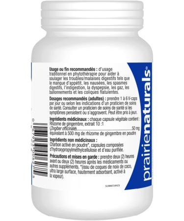 Prairie Naturals Digest force with ginger extract activated charcoal vcaps 120 Count (packaging may vary) Ginger 120 count (Pack of 1) - Buy Online on GoSupps.com