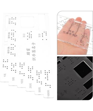 Healeved Braille Card Acrylic Braille Label Card Braille Card Board Outdoor Braille Sign Braille Attention Card for Blinder Accessory - Buy Online on GoSupps.com