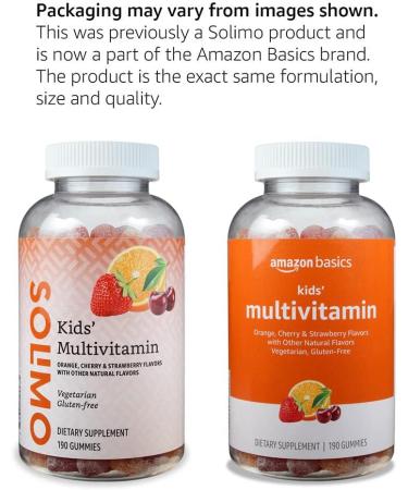 Solimo Kids' Multivitamin Gummies - 190 Count | Amazon Brand - Buy Online on GoSupps.com