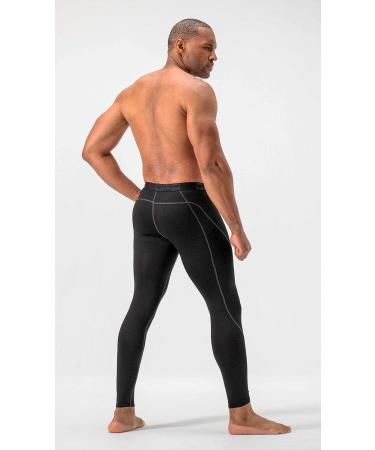 DEVOPS Men's Thermal Compression Pants - 2 or 3 Pack Athletic Leggings Base Layer Bottoms (Small) - Non-pocket, Black - Buy Online on GoSupps.com