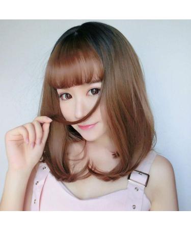 Long Straight Hair Wig for Women - Natural Realistic Dark Brown Fluffy Wig with Qi Qi Bangs - Ideal for International Shipping - Buy Online on GoSupps.com