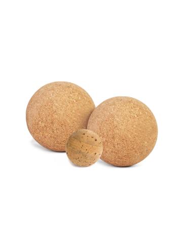 Yoga Studio massage ball made of 100% cork 3 pieces 2 x 4 cm 2 cm