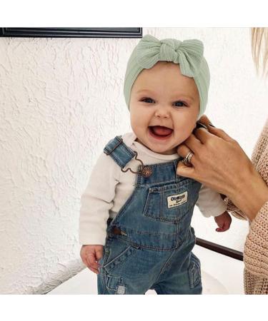 Fashion Band for Baby Girls - Nylon Flower Crown Hair Band Elastic Soft Headwrap for Newborns & Toddlers (Green) | Hair Accessories - Buy Online on GoSupps.com