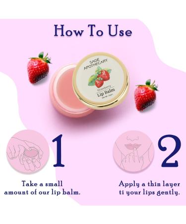 Super Soft Strawberry Lip Balm - Natural Moisturizing Formula for Dark Lips | Unisex 8g - Buy Online on GoSupps.com
