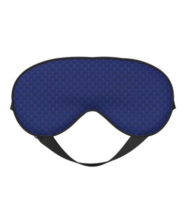 Navy Blue Print Sleep Masks Comfortable & Super Soft Eye Mask with Adjustable Strapsoft Filling Lightweight for Home Or Travel Use
