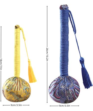 Side of Mugwort Massage Hammer - 10 Inch Manual Knocking Stick for Body & Neck Relief - Random Color Tassel Massage Tool - Buy Online on GoSupps.com