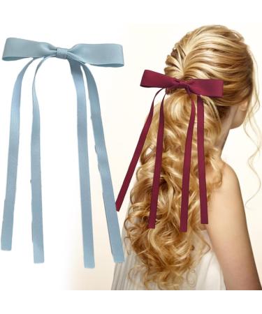 hgnxa Sweet Ribbon wknot Hair Clips for Women Girls Handmade ws Hairpin Barrettes Headwear Lolitas Tiara Hair Accessories Skin powder - Buy Online on GoSupps.com