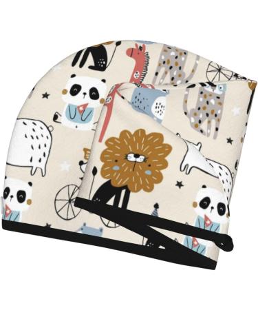 Hair Towel Wrap - Quick Drying Towel with Button | Animal Design Turban for Effortless Hair Care - Buy Online on GoSupps.com