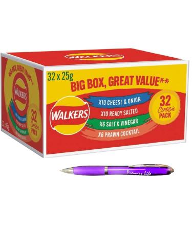 Walkers Variety Crisps contains 4 Different Flavours 32pksx25g By Premier Life Store with a Premier Life Store Pen - Buy Online on GoSupps.com