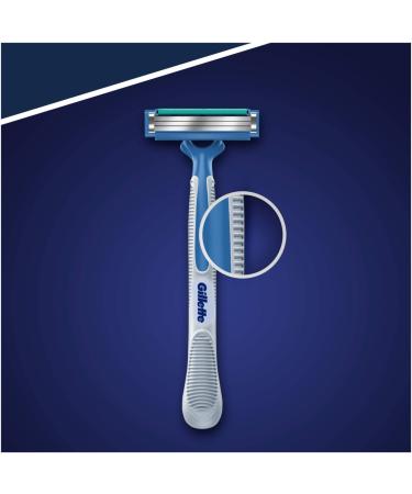 Gillette Blue 3 Disposable Razors for Men - Triple Blade Moisture Strips 8 Razors (4 Pack) - International Shipping Available - Buy Online on GoSupps.com