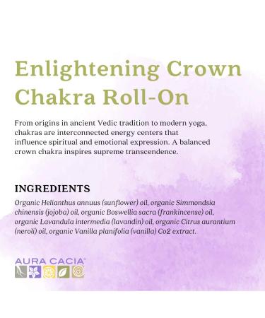 Aura Cacia Crown Chakra Roll-On - Organic & GCMS Tested - 9.2 ml - Buy Online on GoSupps.com
