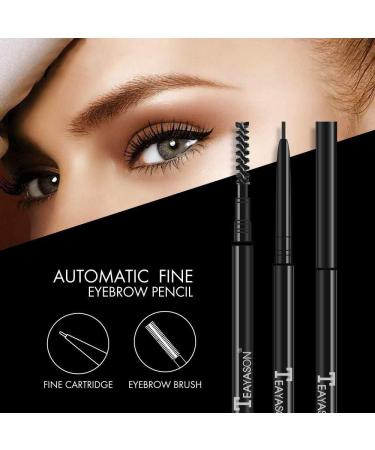 1.5mm Ultra-Fine Automatic Eyebrow Pencil - Durable, Sweat-Proof, Long-Lasting Makeup (01Black) - Buy Online on GoSupps.com