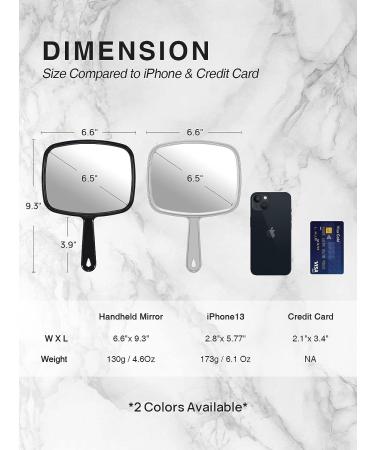 MIROTICS Black Hairdressing Hand Mirror with Handle - Pack of 1 - Buy Online on GoSupps.com