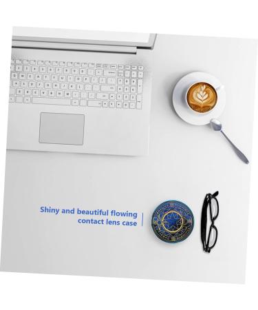 Buy HOMSFOU Starry Sky Glasses Case - Contact Lens Care Box (PP Blue 7.5x7.5cm) - Perfect for Colored Lenses | International Shipping - Buy Online on GoSupps.com