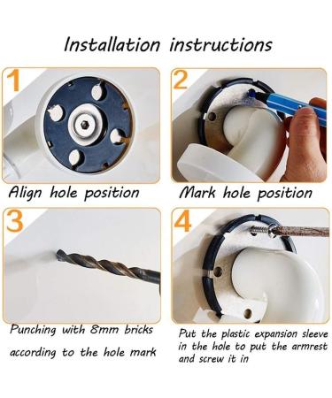 Bathroom Grab Bar Safety Support Rail Toilet Handrail Safety Non-Slip Accessibility Folding Handrail Handicap Elderly Injury Senior Assist Toilet Handle (Color : Yellow) (Yello - Buy Online on GoSupps.com