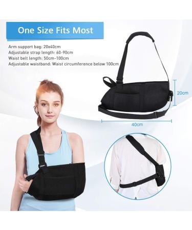 Doact Arm Loop Shoulder Support | Rotator Cuff Brace for Dislocations Sprains & Injuries | Adjustable Belt with Storage Pocket - Buy Online on GoSupps.com