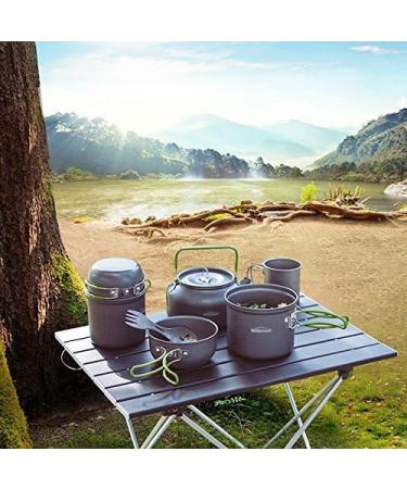 Overmont Camping Kettle Aluminum 42 FL OZ Portable Tea Coffee Pot - Outdoor Hiking Gear with Silicon Handle 1.2Medium - Buy Online on GoSupps.com