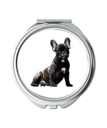 Mirror Travel Mirror Dog Bulldog Smart Look Pets Man's Best Friend pocket mirror portable mirror