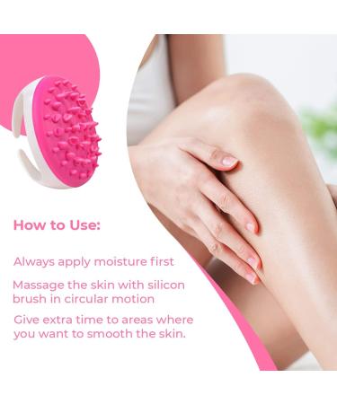 Avalon Anti Cellulite Massager & Exfoliating Body Brush - Pink | Cellulite Remover for Fat Deposits | Shower Scrubber for Massage with Cream or Oil - Buy Online on GoSupps.com