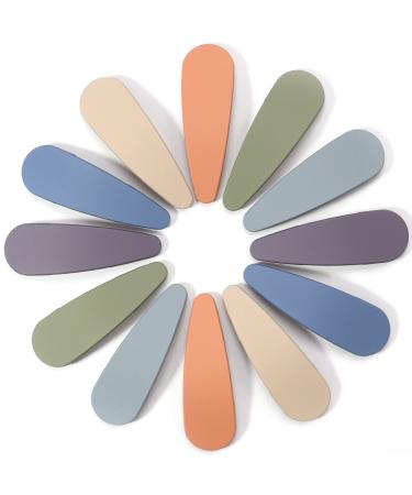 B.PHNE 12 Pcs Classic Snap Hair Clips for Women Girls - 7cm / 2.8 Inch No Slip Hair Clips - Metal Hair Barrettes for Women - Cute Candy Color Hair Accessories for Women - Hairpins for Thick/Thin Hair (Solid Drop) - Buy Online on GoSupps.com
