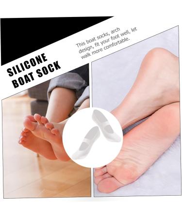 DRESSOOS 1 Pair Silicone Arch Gel Moisturizing Socks Plantar Socks Cooling Heel Repair Socks Silicone Socks Beach Socks Arch Socks Spa Men and Women White Dance Socks - Buy Online on GoSupps.com